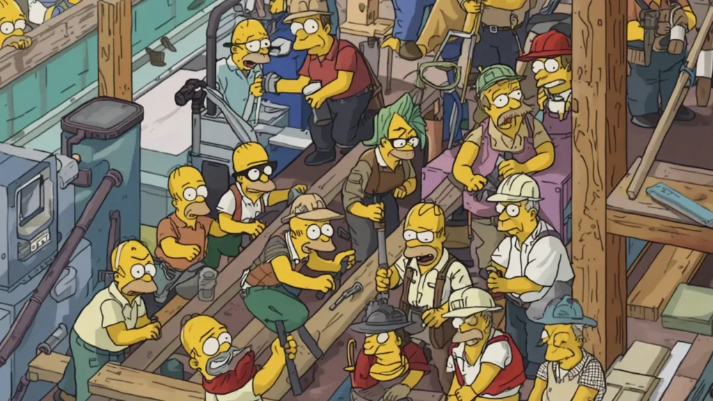 22 immigrant laborers dued during its construction simpsons joke