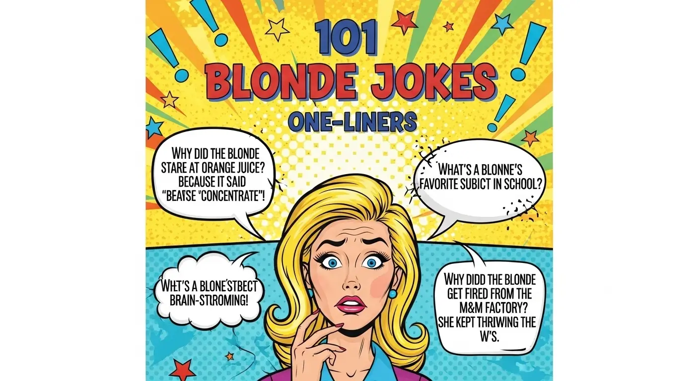 101 blonde jokes one liners